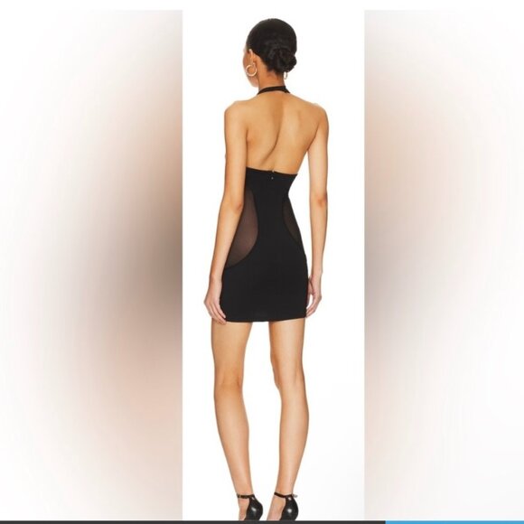 SUPERDOWN ROXY BLACK HALTER MINI DRESS NWT SMALL - Picture 2 of 4